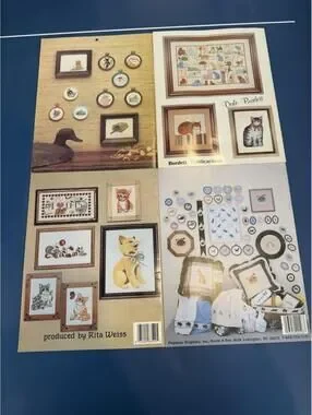 Office | Lot Of 12 Cross Stitch Bookletspamphlets Catkitten Themed ...